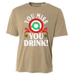 You Miss Game You Drink Game Ugly Christmas Sweater Funny Cooling Performance Crew T-Shirt