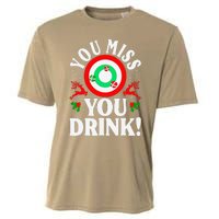 You Miss Game You Drink Game Ugly Christmas Sweater Funny Cooling Performance Crew T-Shirt