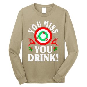 You Miss Game You Drink Game Ugly Christmas Sweater Funny Long Sleeve Shirt