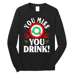 You Miss Game You Drink Game Ugly Christmas Sweater Funny Long Sleeve Shirt