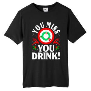 You Miss Game You Drink Game Ugly Christmas Sweater Funny Tall Fusion ChromaSoft Performance T-Shirt