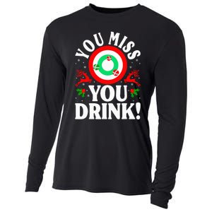 You Miss Game You Drink Game Ugly Christmas Sweater Funny Cooling Performance Long Sleeve Crew