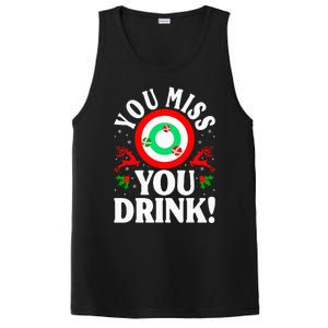 You Miss Game You Drink Game Ugly Christmas Sweater Funny PosiCharge Competitor Tank