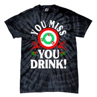 You Miss Game You Drink Game Ugly Christmas Sweater Funny Tie-Dye T-Shirt