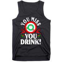 You Miss Game You Drink Game Ugly Christmas Sweater Funny Tank Top