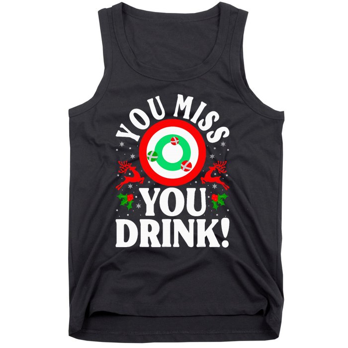 You Miss Game You Drink Game Ugly Christmas Sweater Funny Tank Top