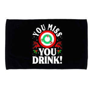 You Miss Game You Drink Game Ugly Christmas Sweater Funny Microfiber Hand Towel