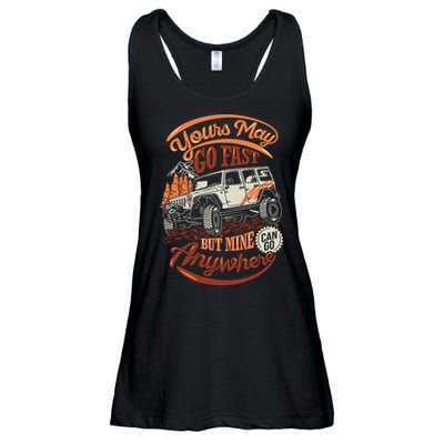 YOUR MAY GO FAST BUT MINE CAN GO ANYWHERE Ladies Essential Flowy Tank