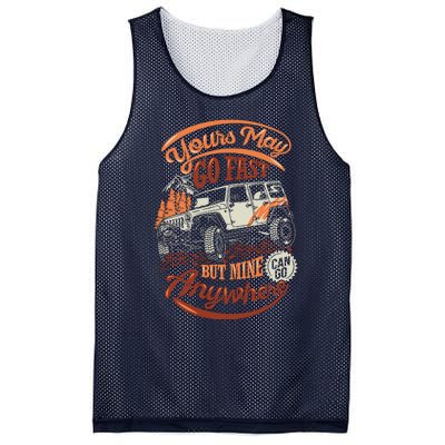 YOUR MAY GO FAST BUT MINE CAN GO ANYWHERE Mesh Reversible Basketball Jersey Tank