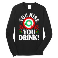 You Miss Game You Drink Game Ugly Christmas Sweater Funny Long Sleeve Shirt