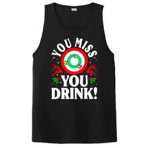 You Miss Game You Drink Game Ugly Christmas Sweater Funny PosiCharge Competitor Tank