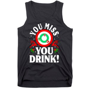 You Miss Game You Drink Game Ugly Christmas Sweater Funny Tank Top