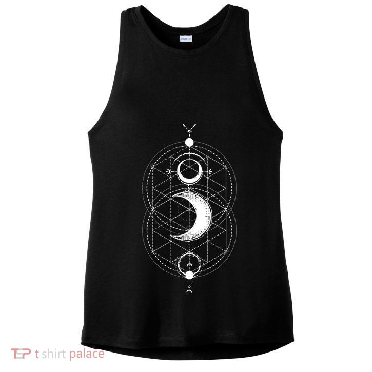 Yoga Magic Geometry Ying Yang Sun And Moon Cool Gift Ladies PosiCharge Tri-Blend Wicking Tank