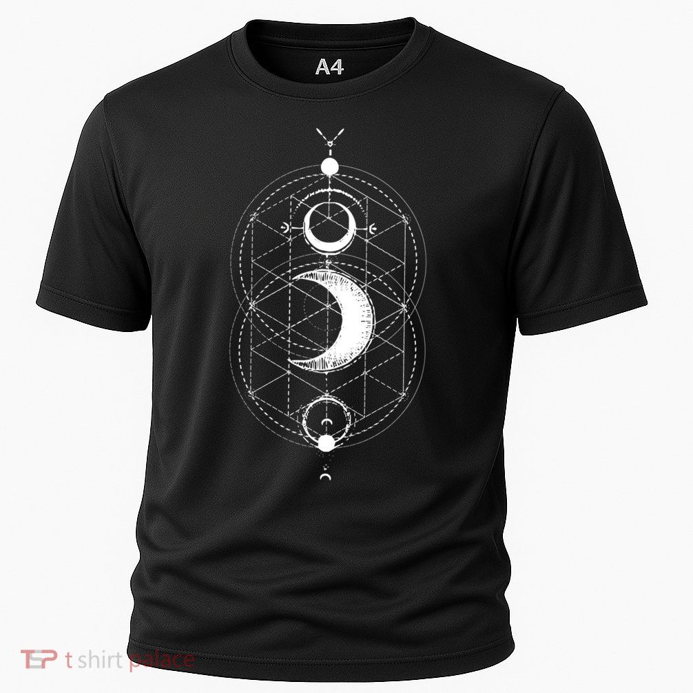 Yoga Magic Geometry Ying Yang Sun And Moon Cool Gift Cooling Performance Crew T-Shirt