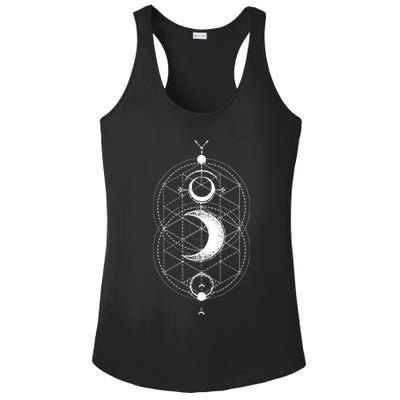 Yoga Magic Geometry Ying Yang Sun And Moon Cool Gift Ladies PosiCharge Competitor Racerback Tank