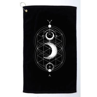 Yoga Magic Geometry Ying Yang Sun And Moon Cool Gift Golf Towel