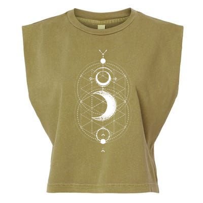 Yoga Magic Geometry Ying Yang Sun And Moon Cool Gift Garment-Dyed Women's Muscle Tee