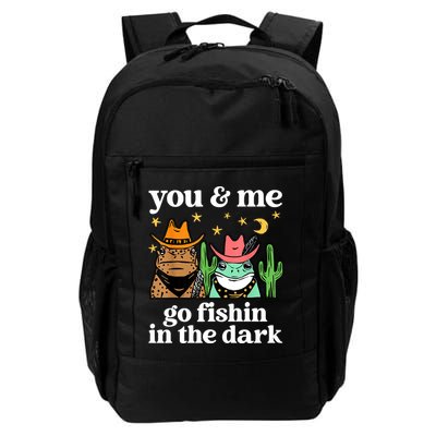 You & Me Go Fishin In The Dark Country Frogs Quote Backpack