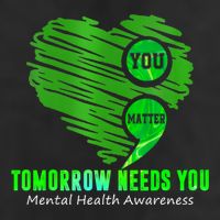 You Matter Heart Retro Tal Health Awareness Meaningful Gift 7 Panel Mesh Trucker Snapback Hat