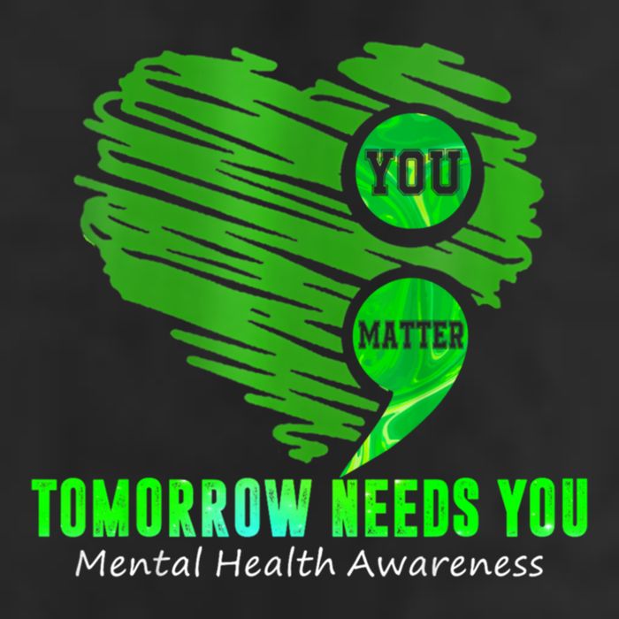 You Matter Heart Retro Tal Health Awareness Meaningful Gift 7 Panel Mesh Trucker Snapback Hat