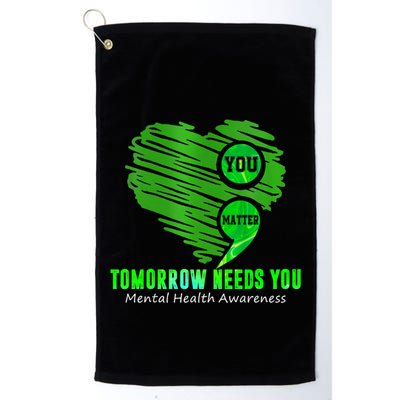 You Matter Heart Retro Tal Health Awareness Meaningful Gift Golf Towel