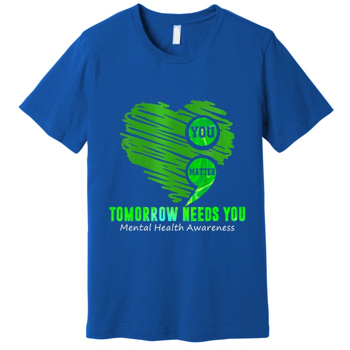 You Matter Heart Retro Tal Health Awareness Meaningful Gift Premium T-Shirt