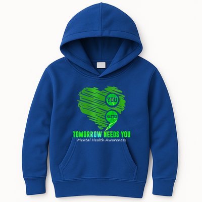 You Matter Heart Retro Tal Health Awareness Meaningful Gift Kids Hoodie