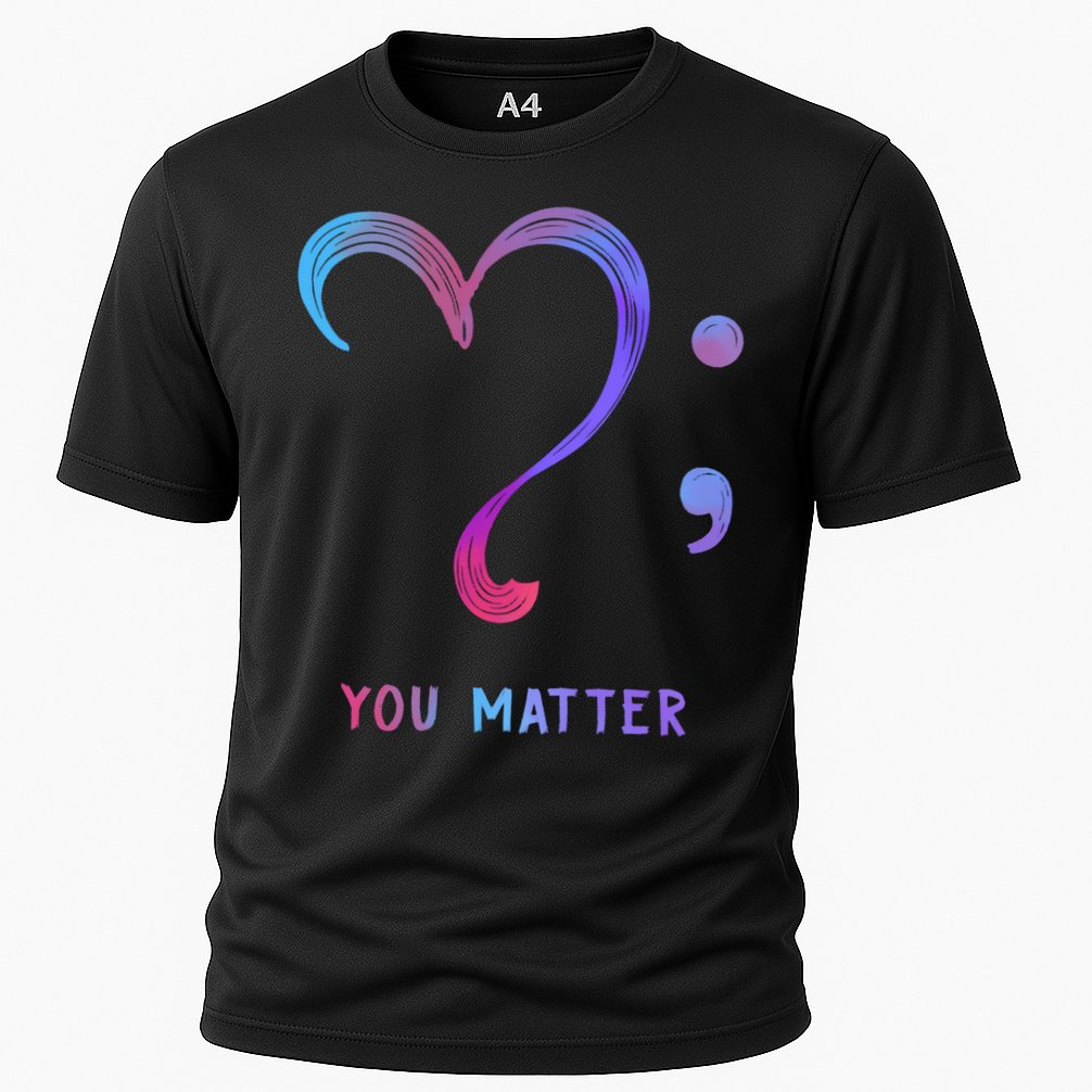 You Matter Heart And Semicolon Suicide Prevention Gift Performance Shirt