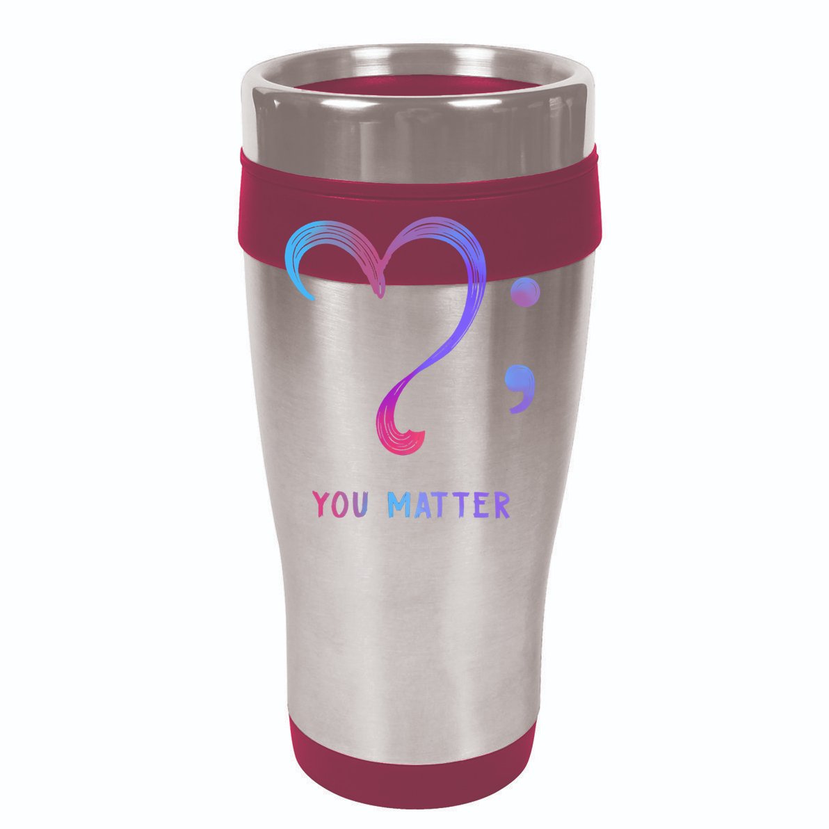 You Matter Heart And Semicolon Suicide Prevention Gift Ladies Essential Flowy Tank