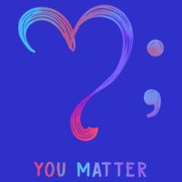 You Matter Heart And Semicolon Suicide Prevention Gift 16 in Basic Backpack