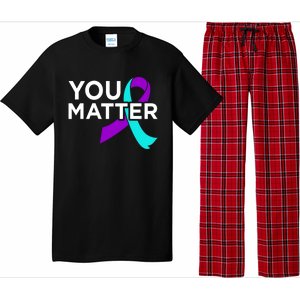 You Matter Happy Suicide Awareness Support Graphic Meaningful Gift Pajama Set