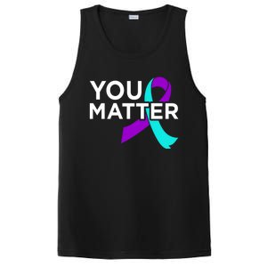 You Matter Happy Suicide Awareness Support Graphic Meaningful Gift PosiCharge Competitor Tank