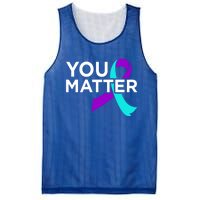 You Matter Happy Suicide Awareness Support Graphic Meaningful Gift Mesh Reversible Basketball Jersey Tank