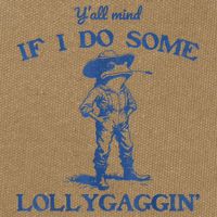 YAll Mind If I Do Some Lollygagging Cowboy Frog Cotton Canvas Backpack