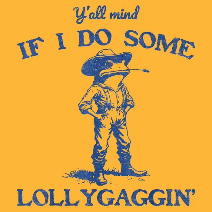 YAll Mind If I Do Some Lollygagging Cowboy Frog Sustainable Knit Beanie