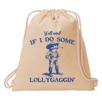 YAll Mind If I Do Some Lollygagging Cowboy Frog Drawstring Bag