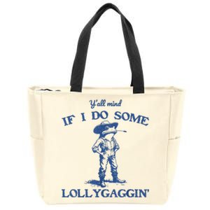 YAll Mind If I Do Some Lollygagging Cowboy Frog Zip Tote Bag