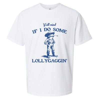 YAll Mind If I Do Some Lollygagging Cowboy Frog Sueded Cloud Jersey T-Shirt