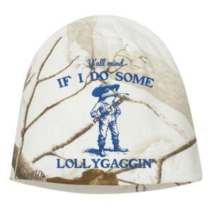 YAll Mind If I Do Some Lollygagging Cowboy Frog Kati - Camo Knit Beanie