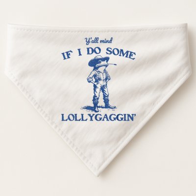 YAll Mind If I Do Some Lollygagging Cowboy Frog USA-Made Doggie Bandana