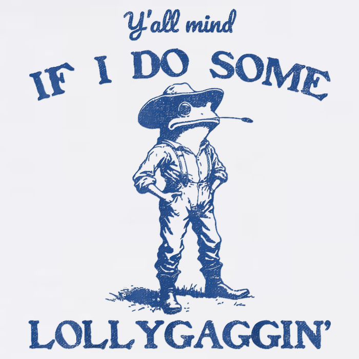 YAll Mind If I Do Some Lollygagging Cowboy Frog Apron
