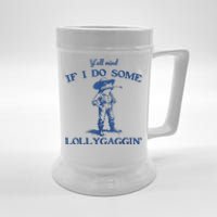 YAll Mind If I Do Some Lollygagging Cowboy Frog Beer Stein