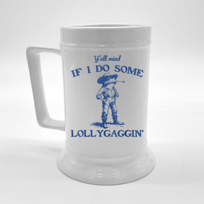 YAll Mind If I Do Some Lollygagging Cowboy Frog Beer Stein