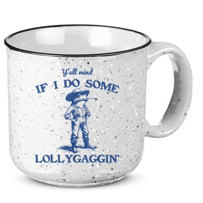 YAll Mind If I Do Some Lollygagging Cowboy Frog 15oz Campfire Ceramic Mug