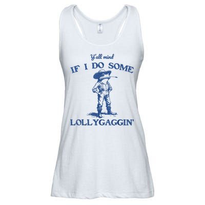 YAll Mind If I Do Some Lollygagging Cowboy Frog Ladies Essential Flowy Tank