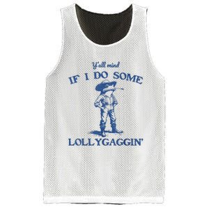 YAll Mind If I Do Some Lollygagging Cowboy Frog Mesh Reversible Basketball Jersey Tank