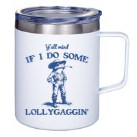 YAll Mind If I Do Some Lollygagging Cowboy Frog 12oz Stainless Steel Coffee Mug