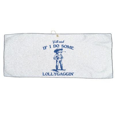 YAll Mind If I Do Some Lollygagging Cowboy Frog Large Microfiber Waffle Golf Towel
