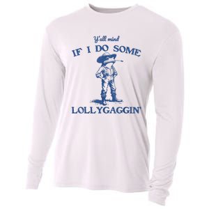 YAll Mind If I Do Some Lollygagging Cowboy Frog Cooling Performance Long Sleeve Crew