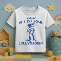YAll Mind If I Do Some Lollygagging Cowboy Frog Toddler T-Shirt